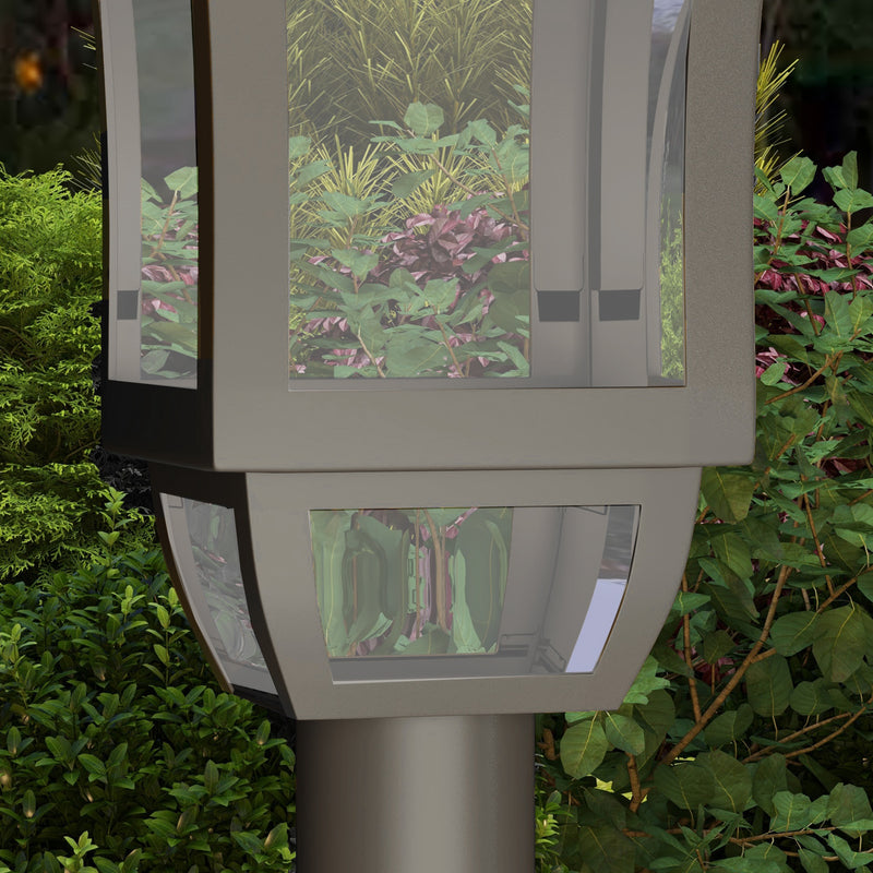 Outsunny 1.3 m LED Garden Lamp Post Light, Waterproof IP44, Cool White