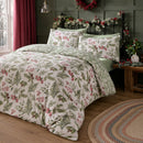 D & D Winter Sprigs Duvet Cover Set in Green