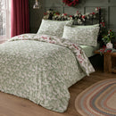 D & D Winter Sprigs Duvet Cover Set in Green