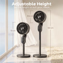 HOMCOM 20 DB Standing Fan For Bedroom, Pedestal Fan With Oscillating