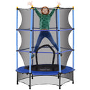 HOMCOM 4.6FT/75 Inch Kids Trampoline With Safety Enclosure, Indoor Outdoor