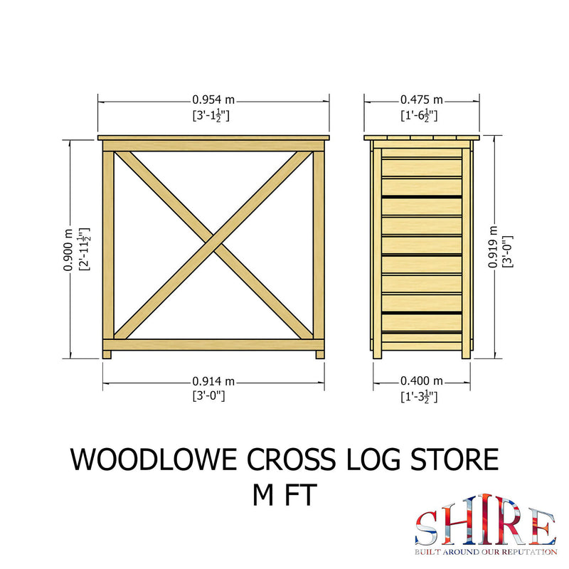 Woodlowe Cross Log Store