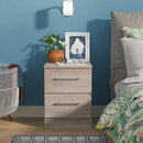Wellington Ready Assembled 2 Drawer Bedside Cabinet in Grey Oak