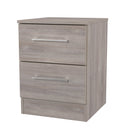 Wellington Ready Assembled 2 Drawer Bedside Cabinet in Grey Oak