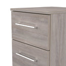 Wellington Ready Assembled 2 Drawer Bedside Cabinet in Grey Oak