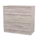 Wellington Ready Assembled 3 Drawer Chest in Grey Oak