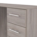 Wellington Ready Assembled Double Pedestal Desk in Grey Oak