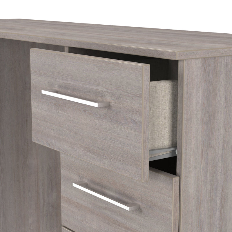 Wellington Ready Assembled Double Pedestal Desk in Grey Oak