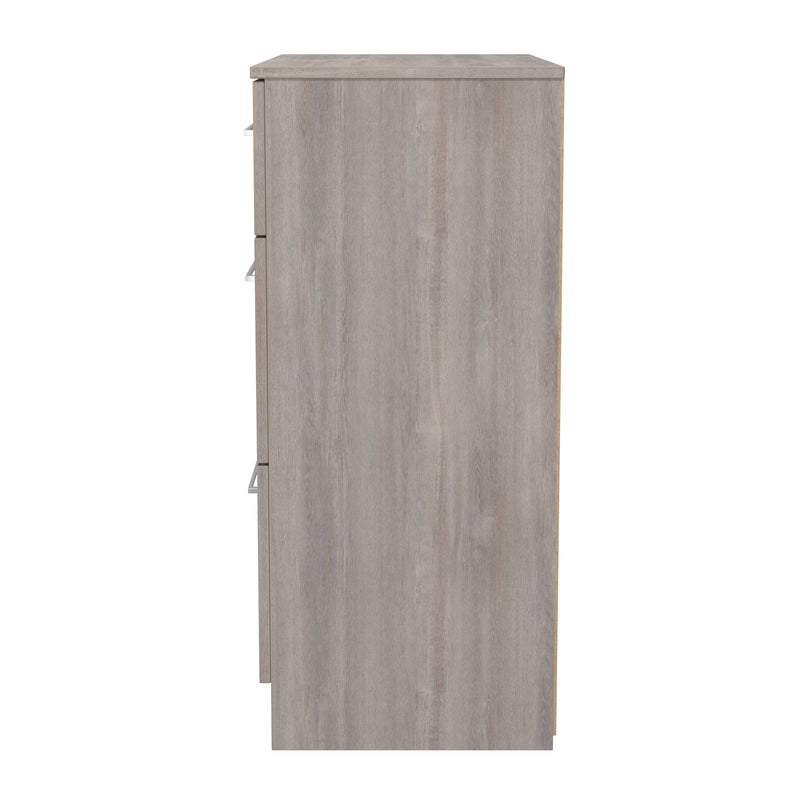 Wellington Ready Assembled 3 Drawer Deep Chest in Grey Oak