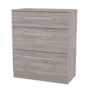 Wellington Ready Assembled 3 Drawer Deep Chest in Grey Oak