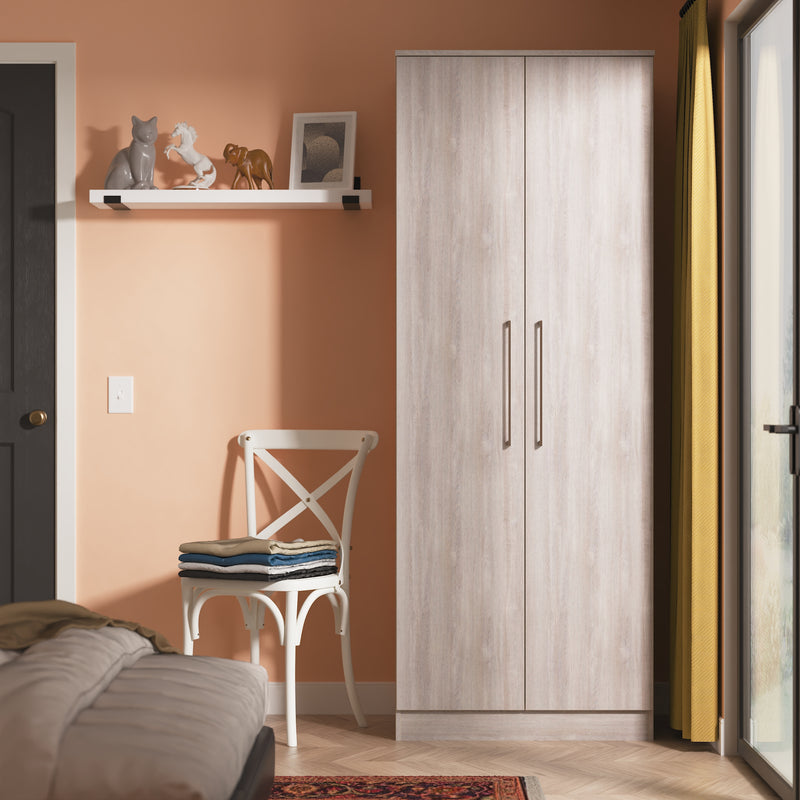 Wellington Ready Assembled 2 Door Wardrobe in Grey Oak