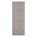 Wellington Ready Assembled 2 Door Wardrobe in Grey Oak