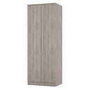 Wellington Ready Assembled 2 Door Wardrobe in Grey Oak