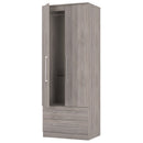 Wellington Ready Assembled 2 Door 2 Drawer Wardrobe in Grey Oak