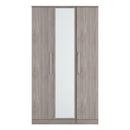 Wellington Ready Assembled Tall Triple Mirror Wardrobe in Grey Oak