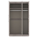 Wellington Ready Assembled Tall Triple Mirror Wardrobe in Grey Oak