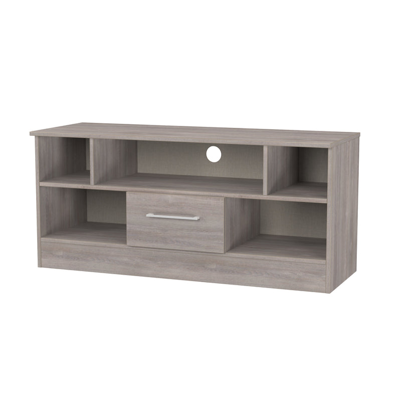 Wellington Ready Assembled 1 Drawer TV & Media Unit in Grey Oak