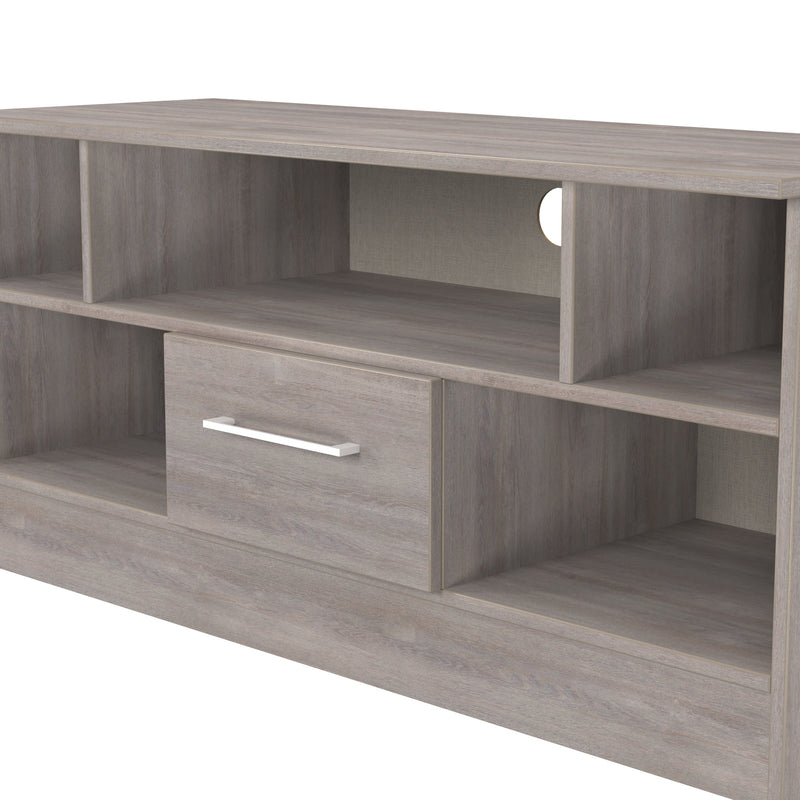 Wellington Ready Assembled 1 Drawer TV & Media Unit in Grey Oak