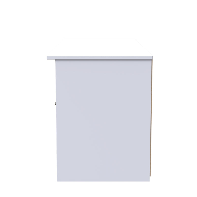 Wellington Ready Assembled TV Unit with 1 Drawer  - White Matt & White
