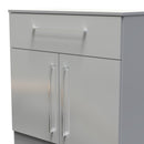 Wellington Ready Assembled Sideboard with 1 Drawer & 2 Doors  - Uniform Matt & Dusk Grey