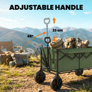 Outsunny 95L Foldable Festival Trolley on Wheels, Dark Green
