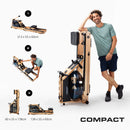TopSports Wooden Water Rower WP 5000 With Kinomap, Incl. Heart Rate Receiver