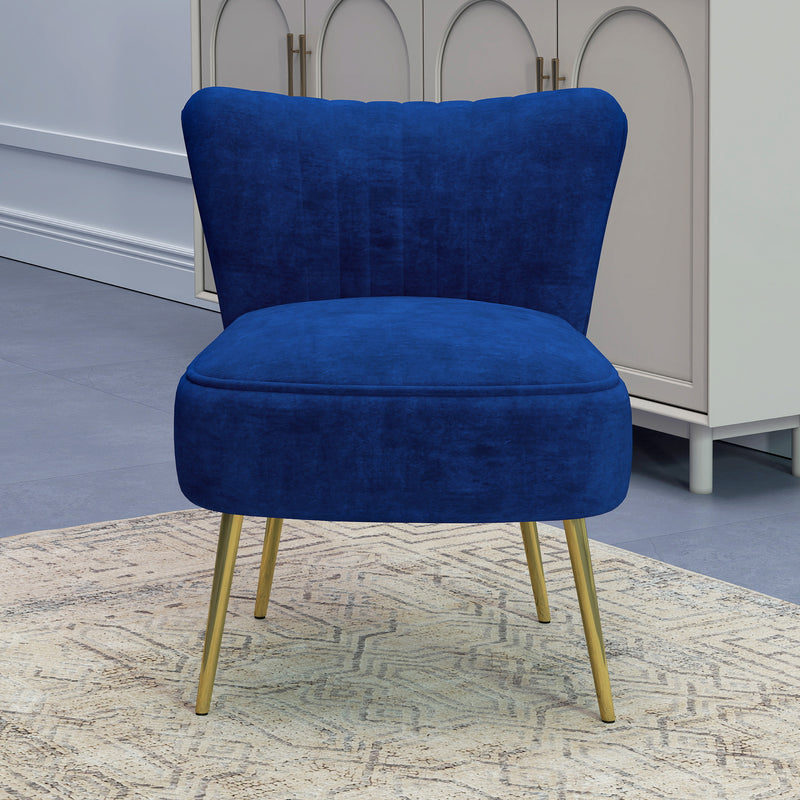 HOMCOM Accent Chair Wingback Armless Chair For Bedroom