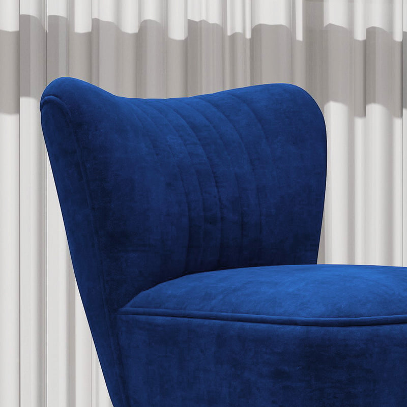 HOMCOM Accent Chair Wingback Armless Chair For Bedroom