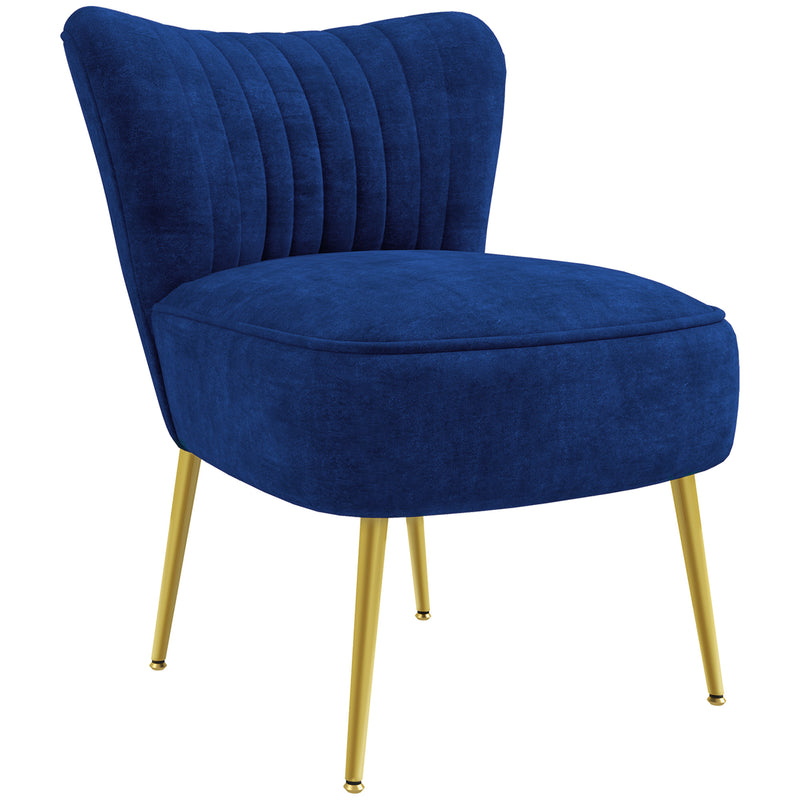 HOMCOM Accent Chair Wingback Armless Chair For Bedroom