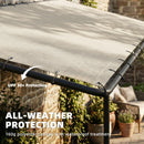 Outsunny 3 x 2 m Lean to Garden Pergola, Metal Frame Gazebo Pergola, Cream
