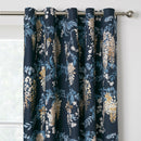 D & D Wisteria Eyelet Curtains in Navy