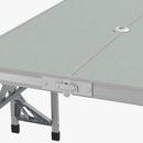 Outsunny Folding Camping Picnic Table with 4 Seats and Umbrella Hole, Grey
