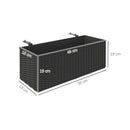 Outsunny Set Of 2 Hanging Flower Boxes, 50 Cm Long, Rattan Look