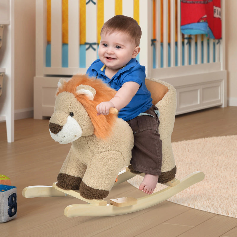 HOMCOM Children Rocking Lion - Brown