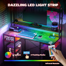 HOMCOM Computer Desk Home Office Desk with Monitor Stand