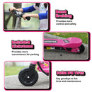 HOMCOM Folding Kids Electric Scooter for 7-14, Pink