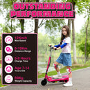 HOMCOM Folding Kids Electric Scooter for 7-14, Pink