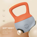 SPORTNOW Kettlebell W/ Soft Body And Non-Slip Handle, Orange And Grey