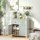 HOMCOM Sideboard, Kitchen Storage Cabinet w/ Adjustable Shelf, Drawer, Green