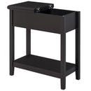 HOMCOM End Table, Narrow Side Table With Flip Top, Bottom Shelf