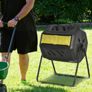 Outsunny 160L Outdoor Tumbling Compost Bin with Dual Chamber