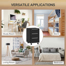 HOMCOM Modern 3-Drawer Locking File Cabinet Mobile Filing Cabinet