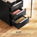 HOMCOM Modern 3-Drawer Locking File Cabinet Mobile Filing Cabinet