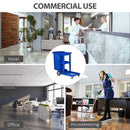 HOMCOM Cleaning Cart On Wheels, Housekeeping Trolley w/ 3 Tier Shelves, Blue