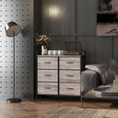 HOMCOM Bedroom Chest Of Drawers 6 Drawer Dresser W/ Shelf, Grey Wood Effect