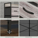 HOMCOM Bedroom Chest Of Drawers 6 Drawer Dresser W/ Shelf, Grey Wood Effect