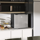 HOMCOM 46L Counter Top Fridge with Chiller Box Mini Fridge for Bedrooms Silver