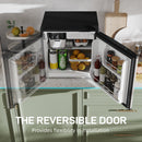 HOMCOM 46L Counter Top Fridge with Chiller Box Mini Fridge for Bedrooms Silver