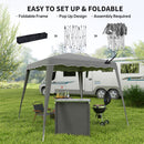 Outsunny Garden Pop up Gazebo Tent Party Water-resistant 2.5 x 2.5M Grey