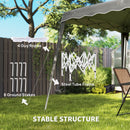 Outsunny Garden Pop up Gazebo Tent Party Water-resistant 2.5 x 2.5M Grey